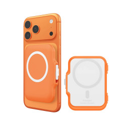 Spigen Magnetic Wallet TinTap MagFit+ (AFA11380) MagSafe, Easy Access, Minimalist Construction Orange