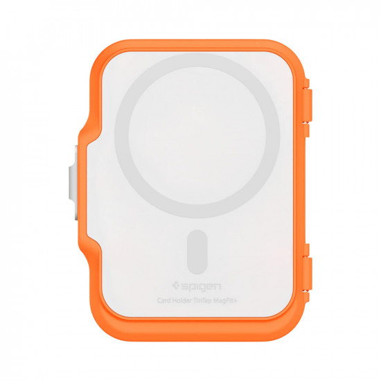 Spigen Magnetic Wallet TinTap MagFit+ (AFA11380) MagSafe, Easy Access, Minimalist Construction Orange