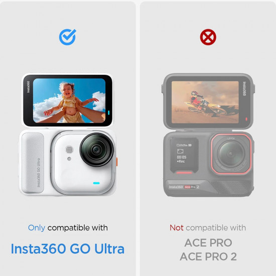 Spigen (2 pack) Glas.tR Slim, Back Screen (AGL11171) Insta360 Go Ultra Clear