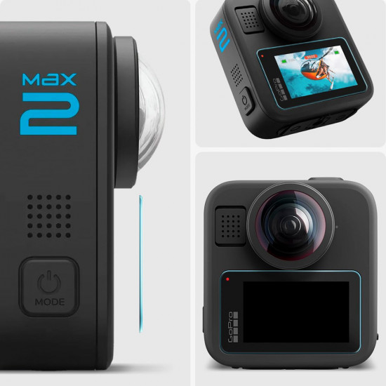 Spigen (2 pack) Glas.tR Slim, Back Screen (AGL11230) GoPro MAX 2 Clear