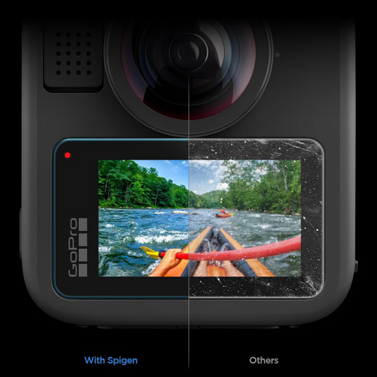 Spigen (2 pack) Glas.tR Slim, Back Screen (AGL11230) GoPro MAX 2 Clear