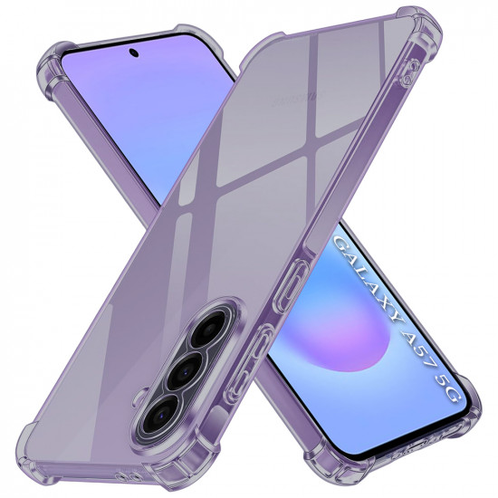 Techsuit Shockproof Clear Silicone Samsung Galaxy A57 5G Smoke Black