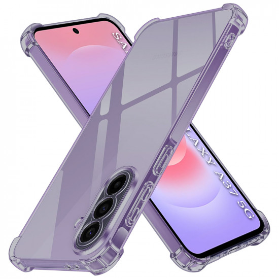 Techsuit Shockproof Clear Silicone Samsung Galaxy A37 5G / A36 5G Smoke Black