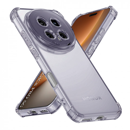 Techsuit Shockproof Clear Silicone Honor Magic8 Pro Smoke Black Techsuit Shockproof Clear Silicone Honor Magic8 Pro Smoke Black