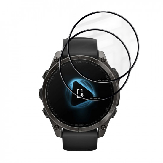 Techsuit Nano Flex (2 pack) Garmin Fenix 8 / Fenix 8 Pro 47mm Black