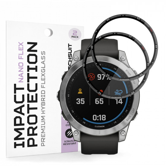 Techsuit Nano Flex (2 pack) Garmin Fenix 7 Black