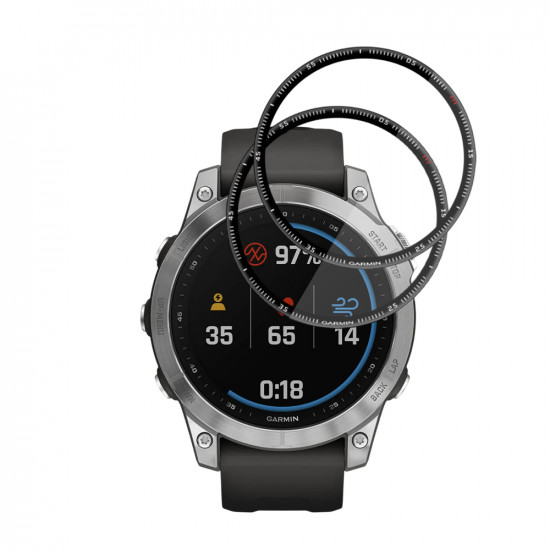 Techsuit Nano Flex (2 pack) Garmin Fenix 7 Black