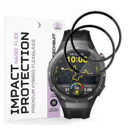 Techsuit Nano Flex (2 pack) Huawei Watch GT 5 Pro 46mm Black