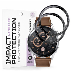 Techsuit Nano Flex (2 pack) Huawei Watch GT 3 46mm Black