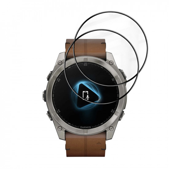 Techsuit Nano Flex (2 pack) Garmin Fenix 8 / Fenix 8 Pro 51mm Black