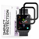 Techsuit Nano Flex (2 pack) Apple Watch 4 / 5 /6 / SE / SE 2 / SE 3 44mm Black