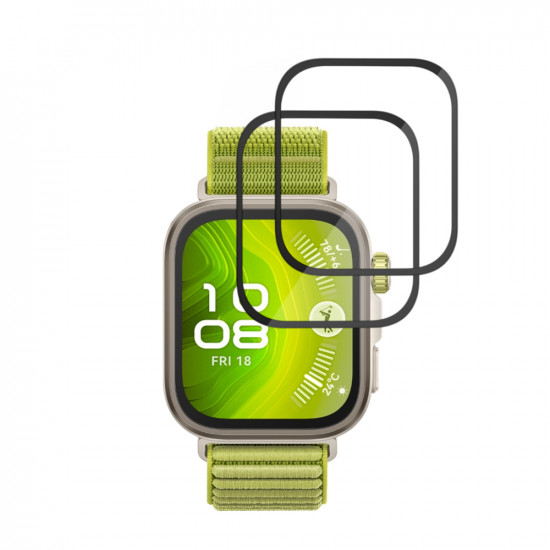 Techsuit Nano Flex (2 pack) Huawei Watch Fit 4 Pro Black