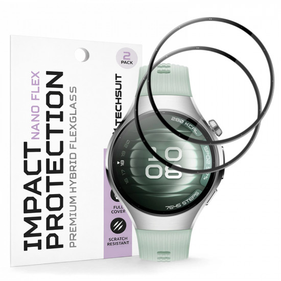 Techsuit Nano Flex (2 pack) Huawei Watch 5 42mm Black