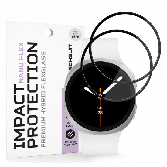 Techsuit Nano Flex (2 pack) Samsung Galaxy Watch8 44mm Black