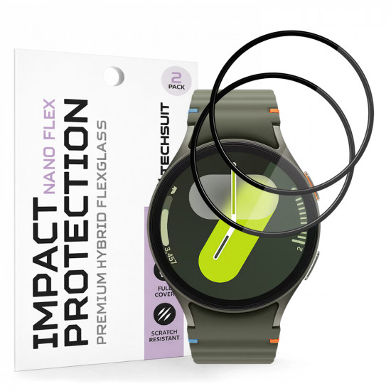 Techsuit Nano Flex (2 pack) Samsung Galaxy Watch7 44mm Black