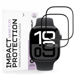 Techsuit Nano Flex (2 pack) Apple Watch 10 46mm / 11 46mm Black