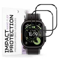 Techsuit Nano Flex (2 pack) Apple Watch Ultra / Ultra 2 / Ultra 3 Black