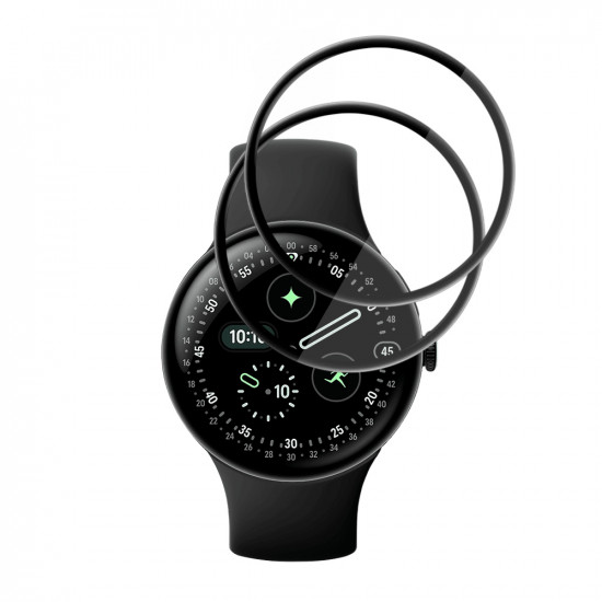 Techsuit Nano Flex (2 pack) Google Pixel Watch 4 45mm Black Techsuit Nano Flex (2 pack) Google Pixel Watch 4 45mm Black