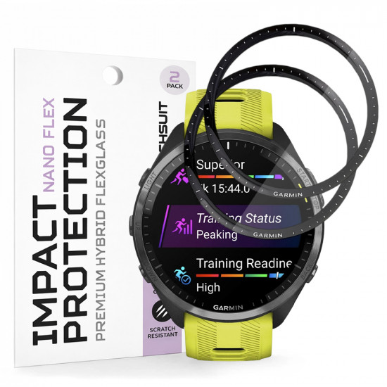 Techsuit Nano Flex (2 pack) Garmin Forerunner 965 Black
