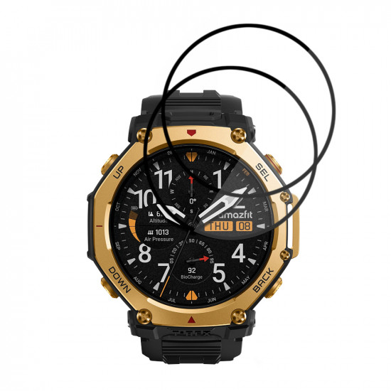 Techsuit Nano Flex (2 pack) Amazfit T Rex 3 Pro 48mm Black