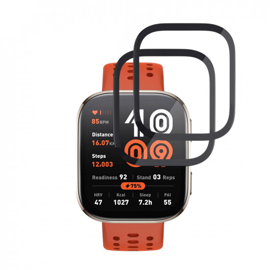 Techsuit Nano Flex (2 pack) Amazfit Bip 6 Black