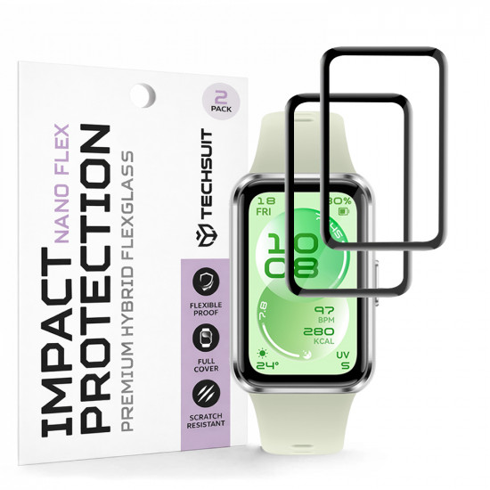 Techsuit Nano Flex (2 pack) Huawei Band 11 Black Techsuit Nano Flex (2 pack) Huawei Band 11 Black