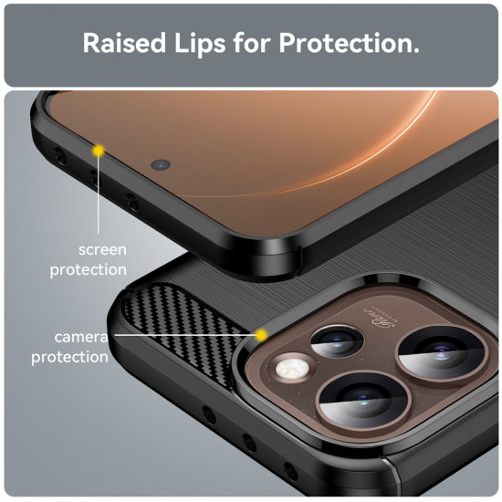 Techsuit Carbon Silicone Oppo Reno15 Pro Max Black