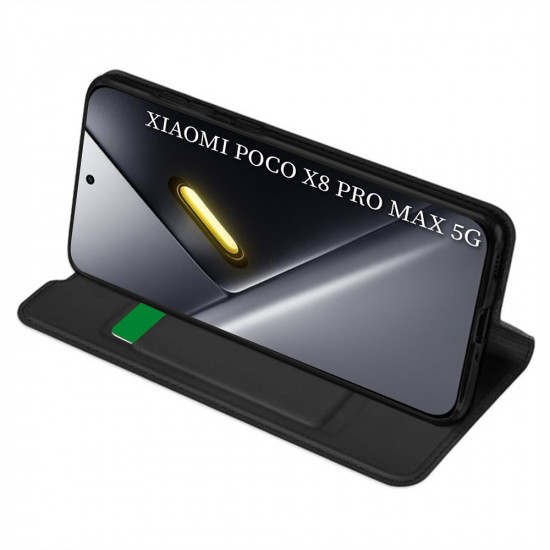 Techsuit Magskin Book Xiaomi Poco X8 Pro Max Black