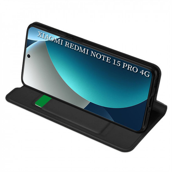 Techsuit Magskin Book Xiaomi Redmi Note 15 Pro 4G Black