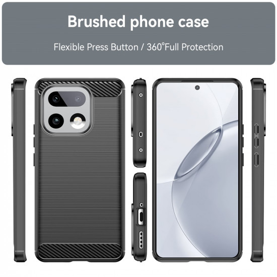 Techsuit Carbon Silicone Realme 16 Pro+ Black Techsuit Carbon Silicone Realme 16 Pro+ Black