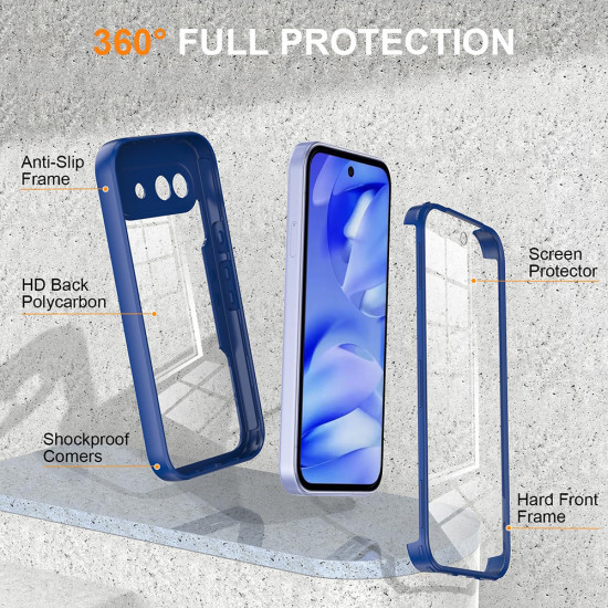 Techsuit ColorVerse 360 Series + Screen Protector Google Pixel 10a Blue