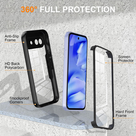 Techsuit ColorVerse 360 Series + Screen Protector Google Pixel 10a Black Techsuit ColorVerse 360 Series + Screen Protector Google Pixel 10a Black