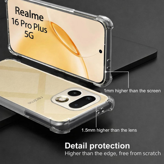 Techsuit Shockproof Clear Silicone Realme 16 Pro+ Clear Techsuit Shockproof Clear Silicone Realme 16 Pro+ Clear