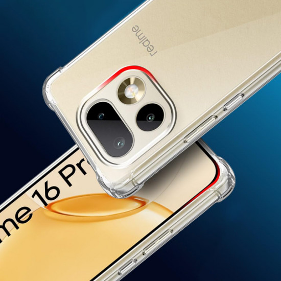 Techsuit Shockproof Clear Silicone Realme 16 Pro Clear Techsuit Shockproof Clear Silicone Realme 16 Pro Clear