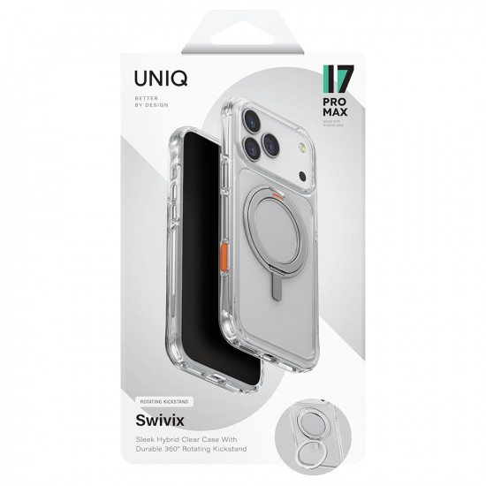 UNIQ Swivix 360° Kickstand iPhone 17 Silver UNIQ Swivix 360° Kickstand iPhone 17 Silver