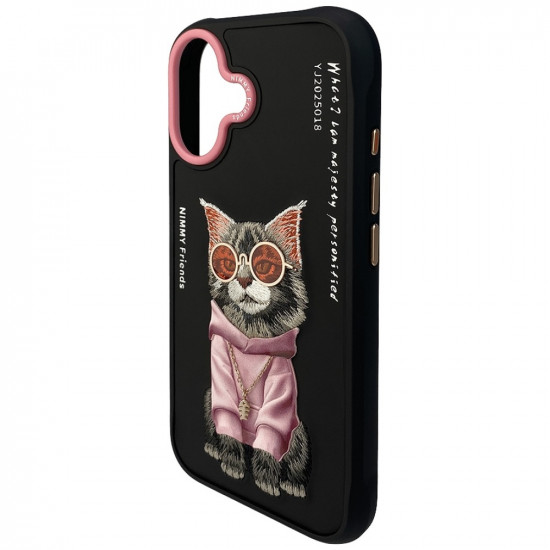 Nimmy Glasses Cool Cat Case for iPhone 17 Black