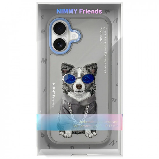 Nimmy Glasses Cool Dog iPhone 17 Case Gray