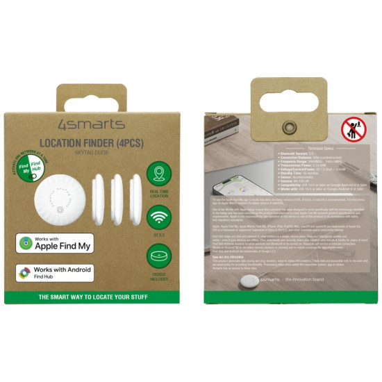 4smarts SkyTag Duos locator white 4 pcs