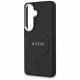 Case Guess Saffiano Peony Embossed Ring MagSafe for Samsung Galaxy S26 Plus black