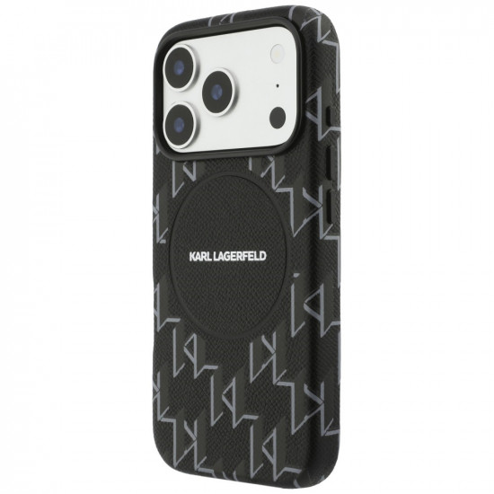 Case Karl Lagerfeld Monogram logo MagSafe for iPhone 17 Pro black Case Karl Lagerfeld Monogram logo MagSafe for iPhone 17 Pro black