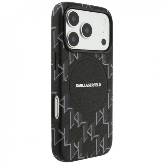 Case Karl Lagerfeld Monogram logo MagSafe for iPhone 17 Pro black Case Karl Lagerfeld Monogram logo MagSafe for iPhone 17 Pro black