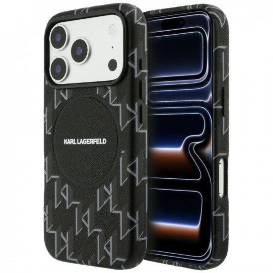 Case Karl Lagerfeld Monogram logo MagSafe for iPhone 17 Pro Max black Case Karl Lagerfeld Monogram logo MagSafe for iPhone 17 Pro Max black