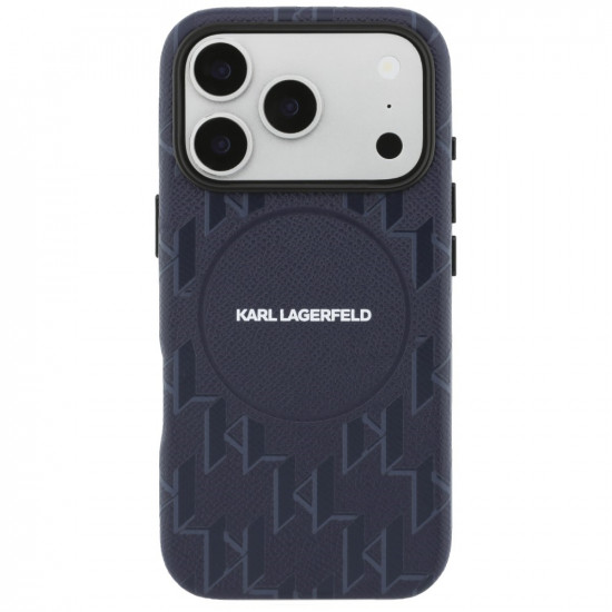 Case Karl Lagerfeld Monogram logo MagSafe for iPhone 17 Pro Max blue Case Karl Lagerfeld Monogram logo MagSafe for iPhone 17 Pro Max blue