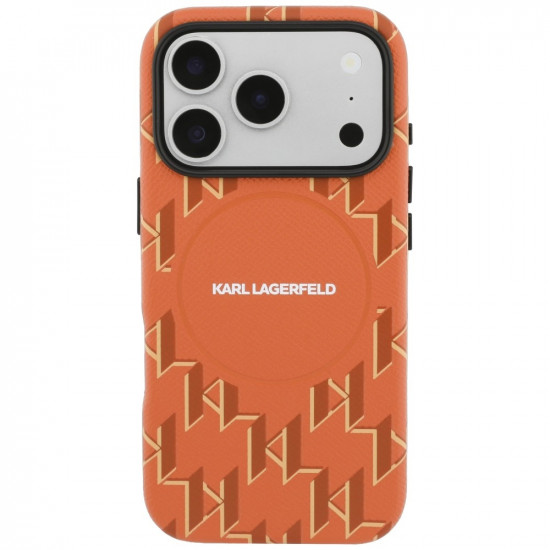 Case Karl Lagerfeld Monogram logo MagSafe for iPhone 17 Pro Max orange Case Karl Lagerfeld Monogram logo MagSafe for iPhone 17 Pro Max orange