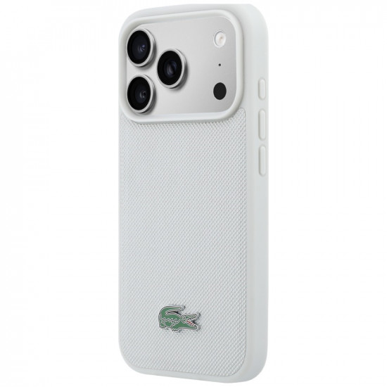 Case Lacoste Petit Pique Lacquer Logo MagSafe for iPhone 17 Pro lightgrey