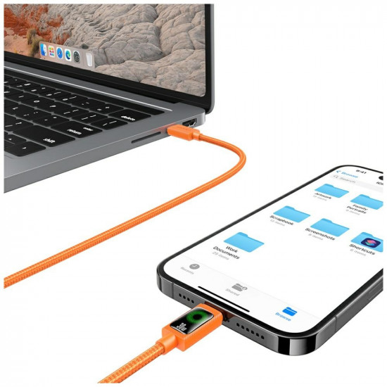 Cable USAMS SJ774 PD 30W USB-C/Lightning 1.2m orange