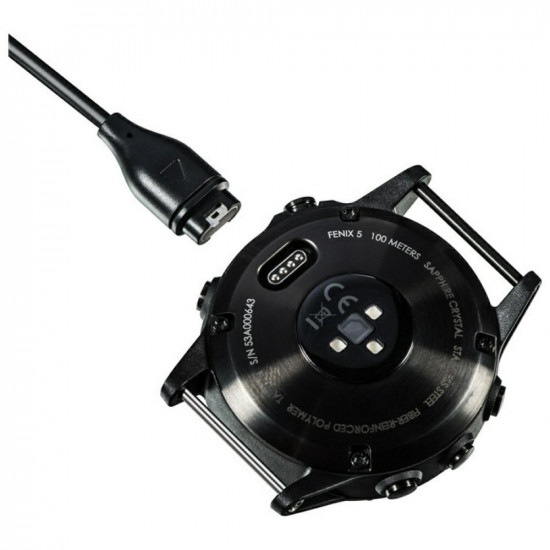 Cable USB-C MajesticLine for Charging Garmin Watches 1m black