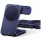 Wireless charger Energea MagTrio 2 3-in-1 Qi2 25W foldable blue