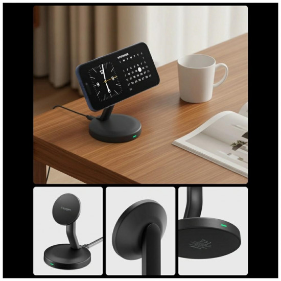 Wireless charger Spigen Essential EF151MS 15W MagSafe black