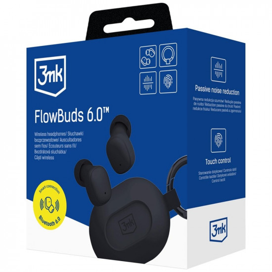 Wireless Earbuds 3MK FlowBuds 6.0 Black Wireless Earbuds 3MK FlowBuds 6.0 Black